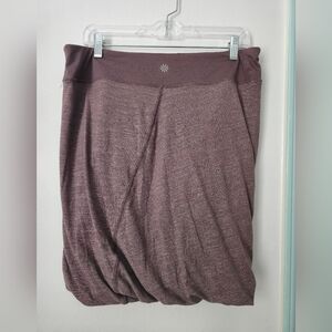 Athleta Skirt Womens Medium Purple Wine Heathered Twist Knit Wrap Short Size L